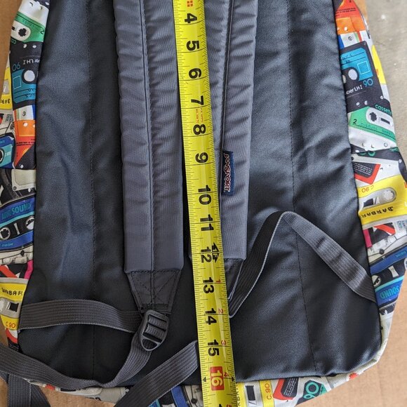 Classic Jansport Superbreak Backpack Mixtapes Cassette Tapes All Over Print - Picture 7 of 8
